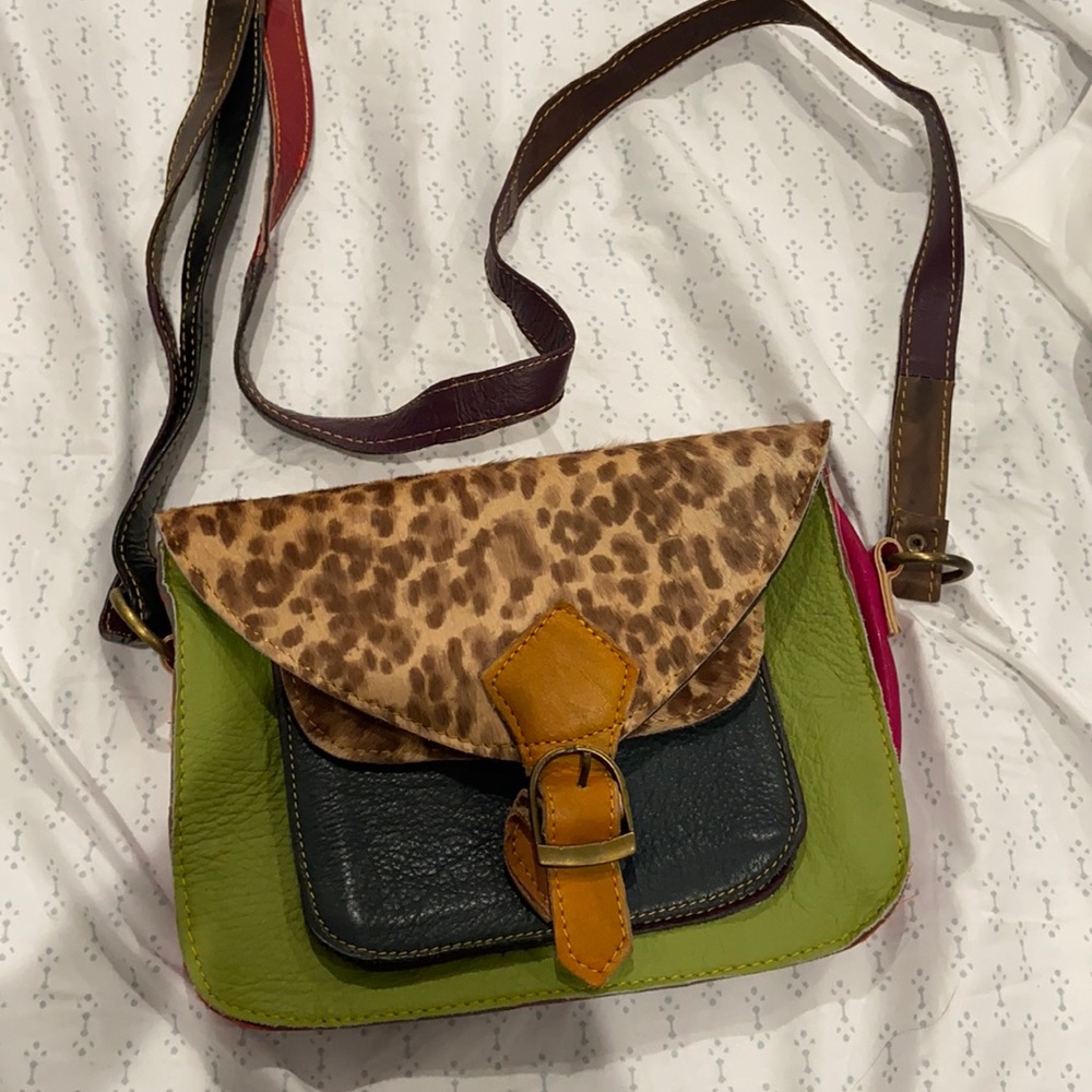 Authentic leather crossbody